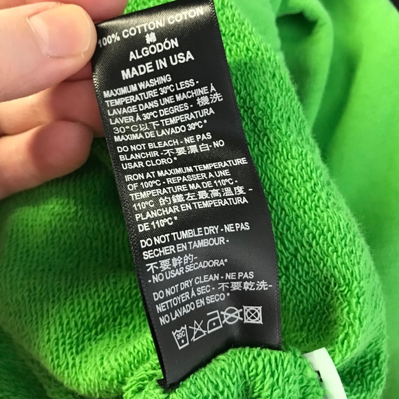 OCD 27 Bright Green Cotton Logo Sweatpants Joggers - Picture 7 of 7